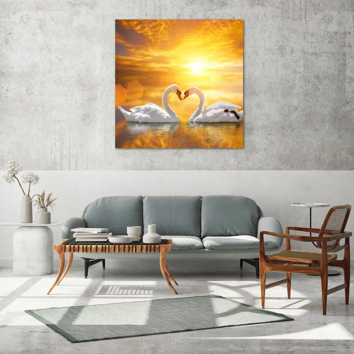 Obraz na skle - Srdce je najkrajšie slovo sveta… - 30x30 cm