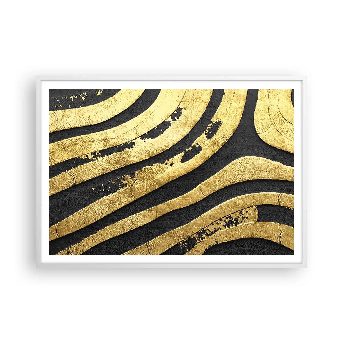 Plagát v bielom ráme - Všetko plynie - 100x70 cm