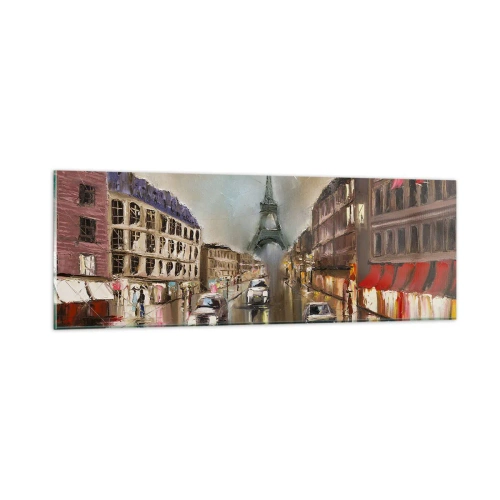 Obraz na skle - Počíta sa iba ona - 90x30 cm