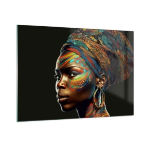 Obraz na skle - Africká kráľovná - 100x70 cm
