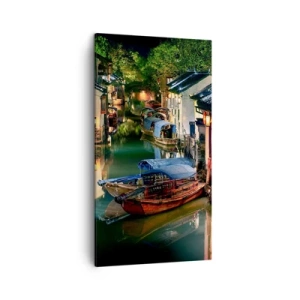 Obraz na plátne - Večer na čínskej ulici - 45x80 cm