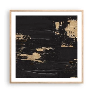 Plagát v ráme zo svetlého duba - Stopa dotyku - 60x60 cm