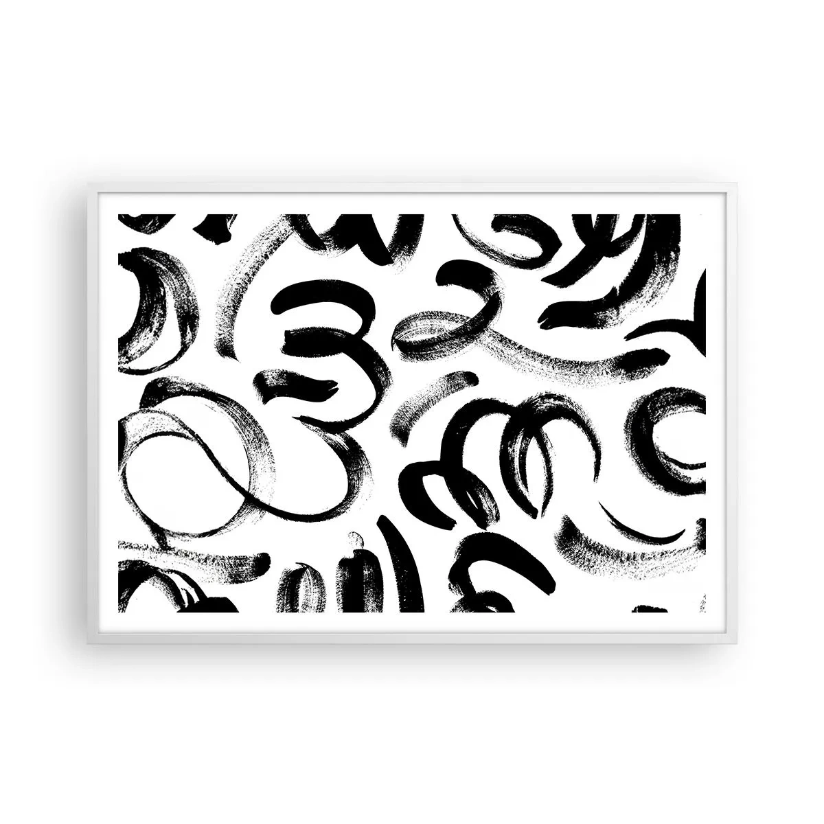 Plagát v bielom ráme - Čierne na bielom - 100x70 cm