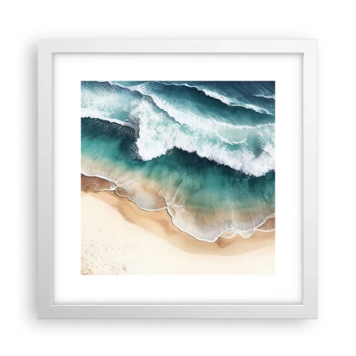 Plagát v bielom ráme - Odveké stretnutie - 30x30 cm