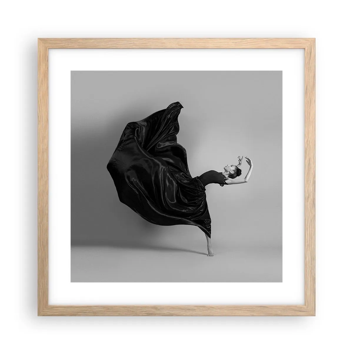 Plagát v ráme zo svetlého duba - Okrídlený hudbou - 40x40 cm