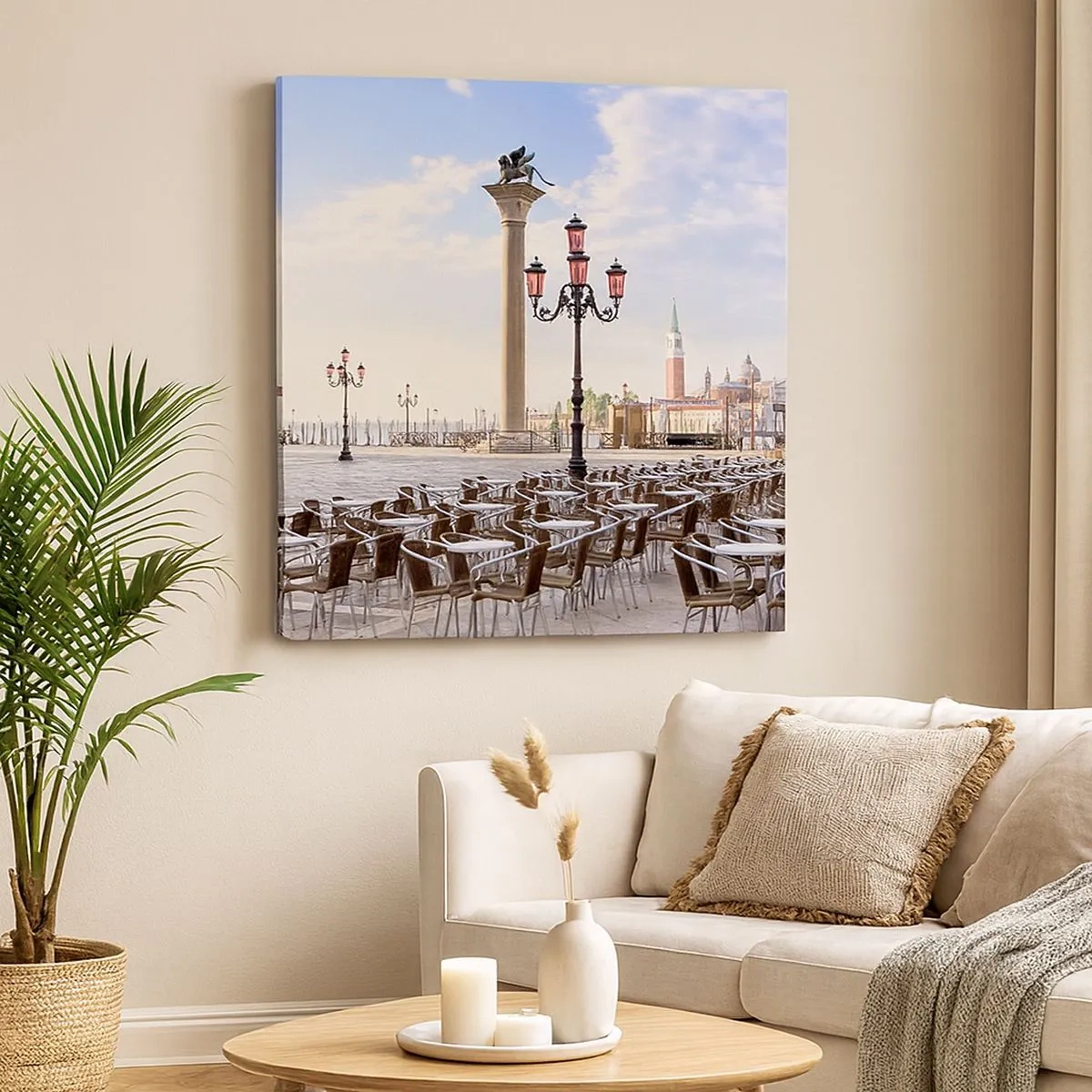 Obraz na plátne - Pozývame, všetko pripravené - 30x30 cm