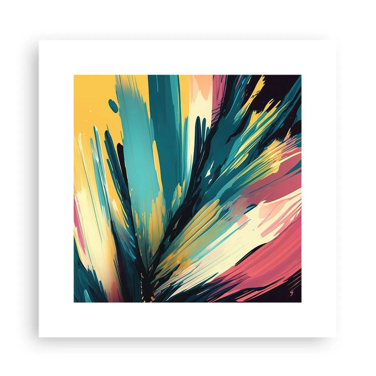 Plagát - Kompozícia – explózia radosti - 30x30 cm