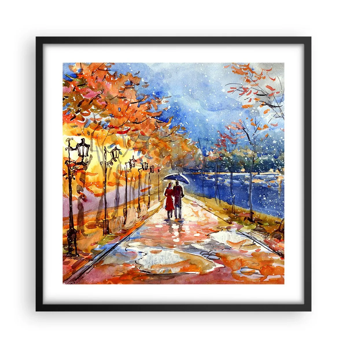 Plagát v čiernom ráme - Spoločne k hranici času - 50x50 cm