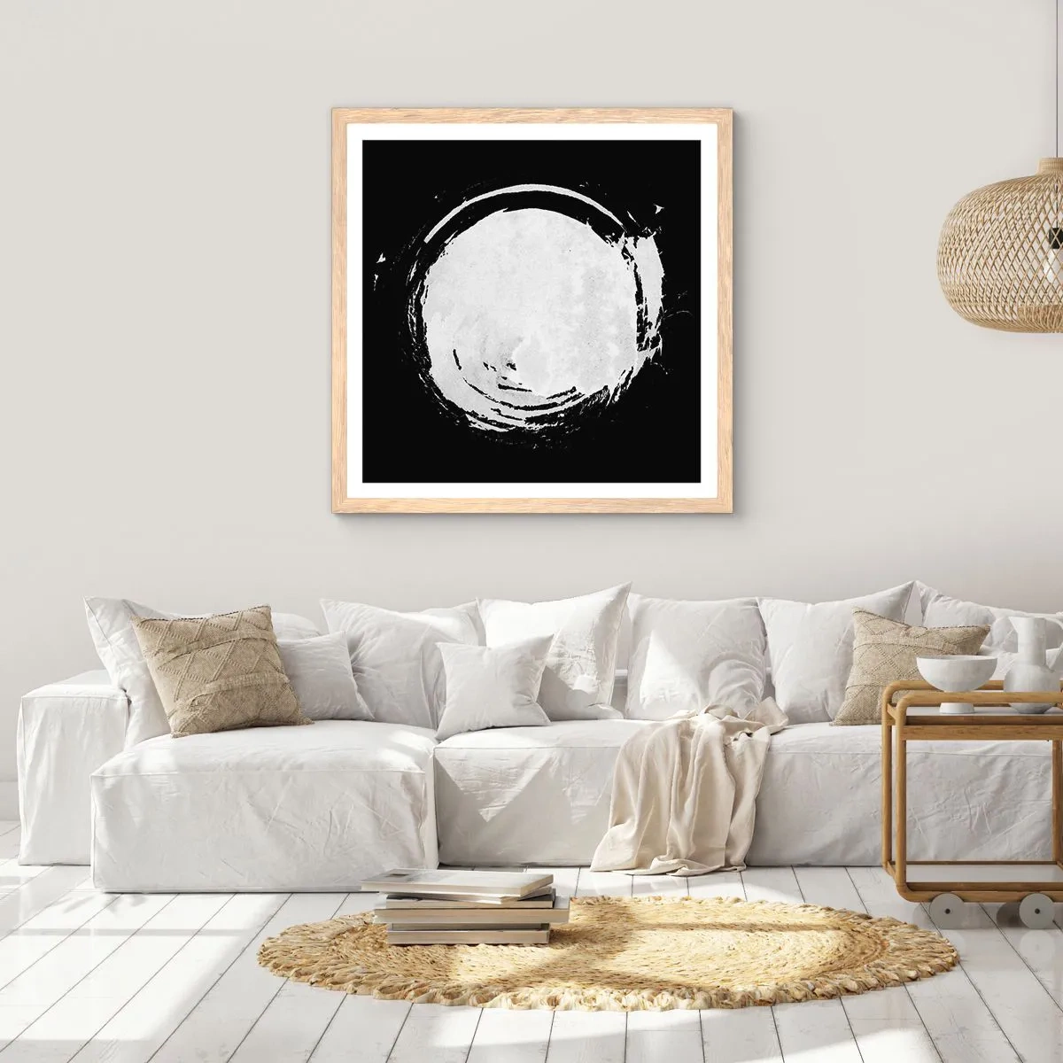 Plagát v ráme zo svetlého duba - Správne riešenie - 60x60 cm