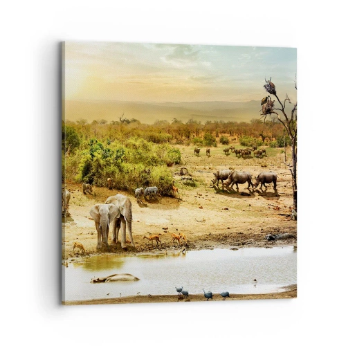Obraz na plátne - „Z raja opäť pramenila rieka…“ - 70x70 cm