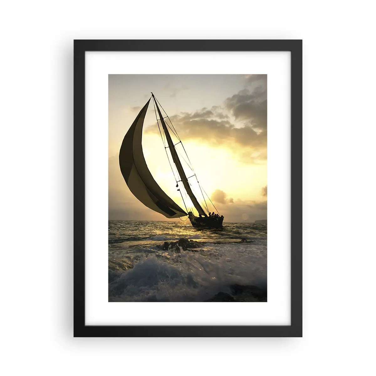 Plagát v čiernom ráme - S vetrom a proti vetru - 30x40 cm