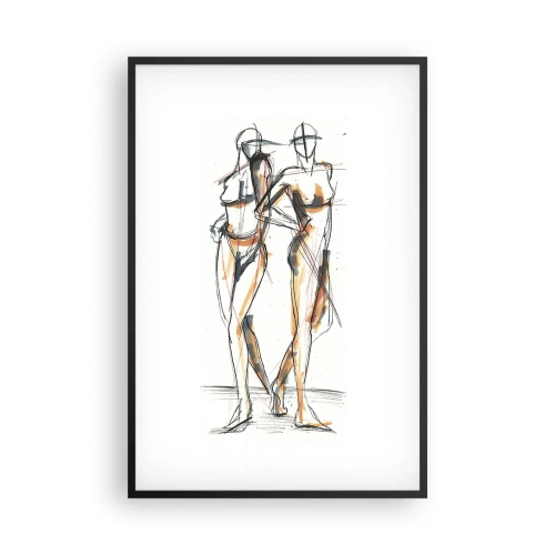 Plagát v čiernom ráme - Štúdia šarmu - 61x91 cm