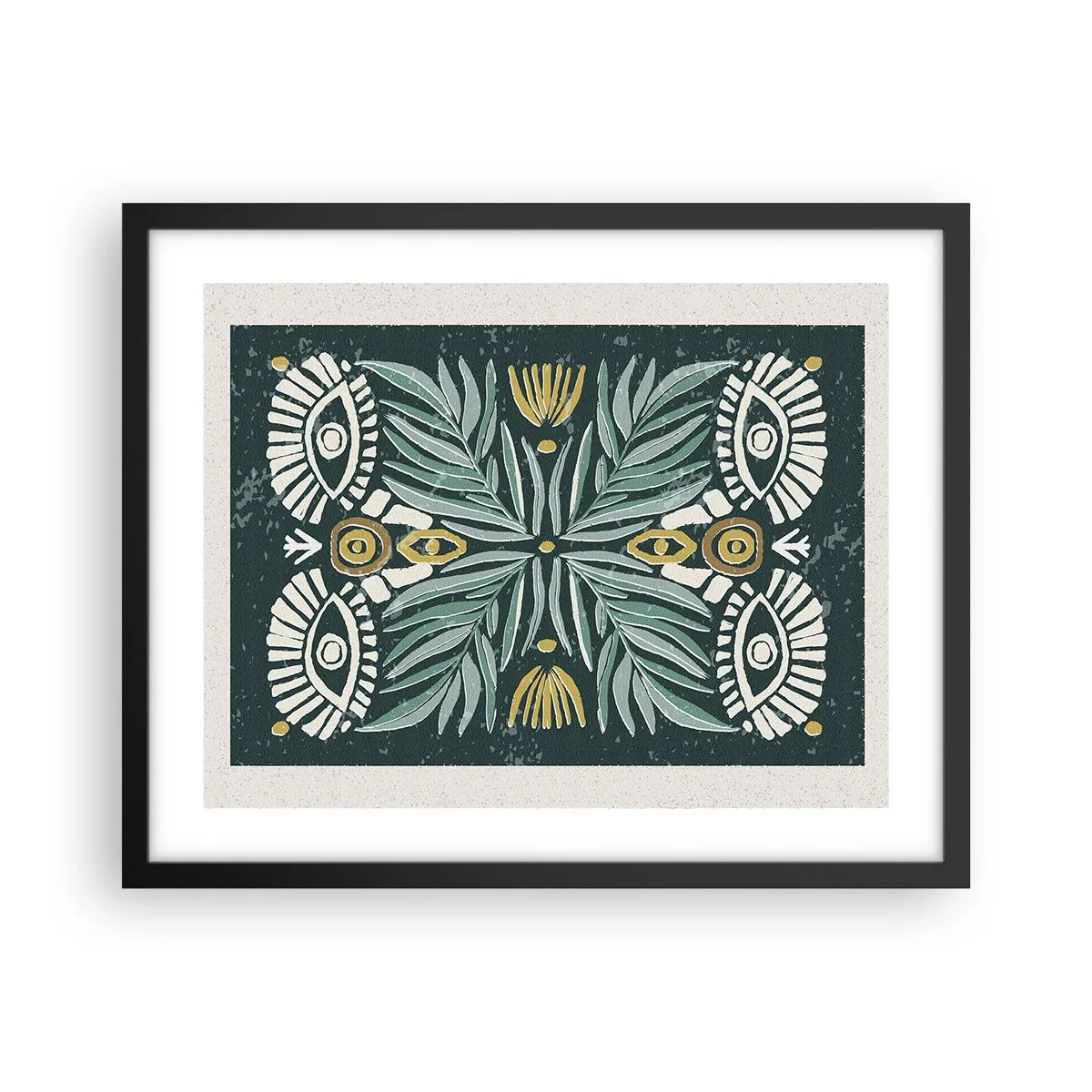 Plagát v čiernom ráme - Ako ľudová vystrihovačka - 50x40 cm