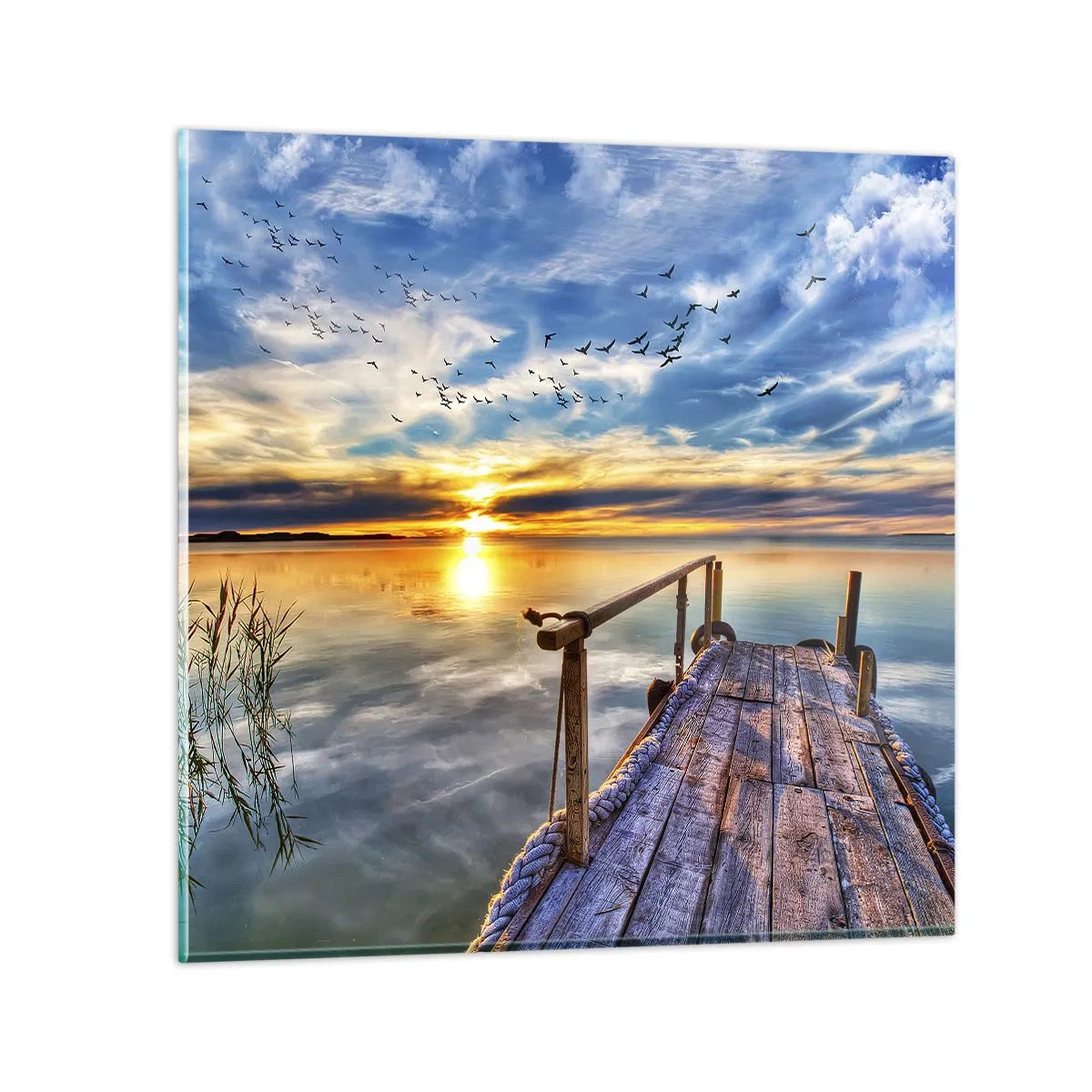 Obraz na skle - Vietor ide odpočívať - 30x30 cm