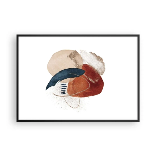 Plagát v čiernom ráme - Oválna kompozícia - 100x70 cm