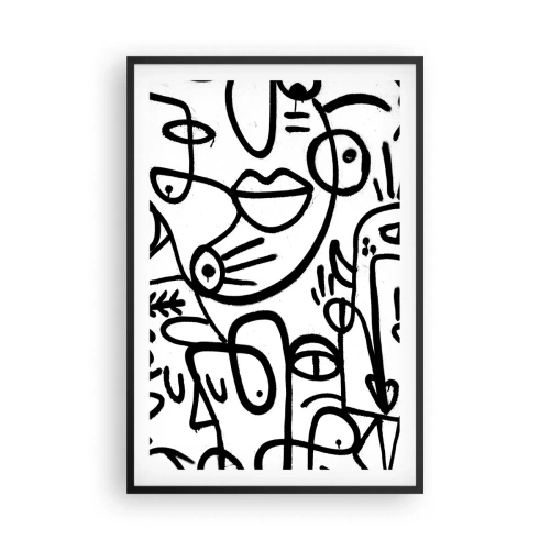 Plagát v čiernom ráme - Tváre a preludy - 61x91 cm