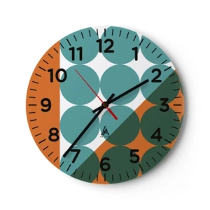 Nástenné hodiny - Hore a šikmo - 40x40 cm