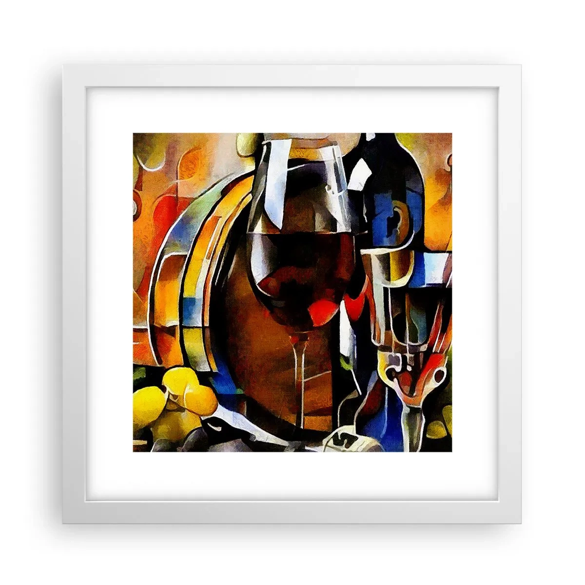 Plagát v bielom ráme - Aj svet dostáva farby - 30x30 cm