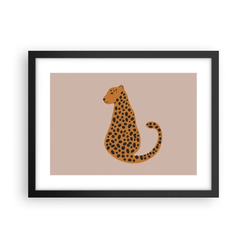 Plagát v čiernom ráme - Leopardný vzor je v móde - 40x30 cm