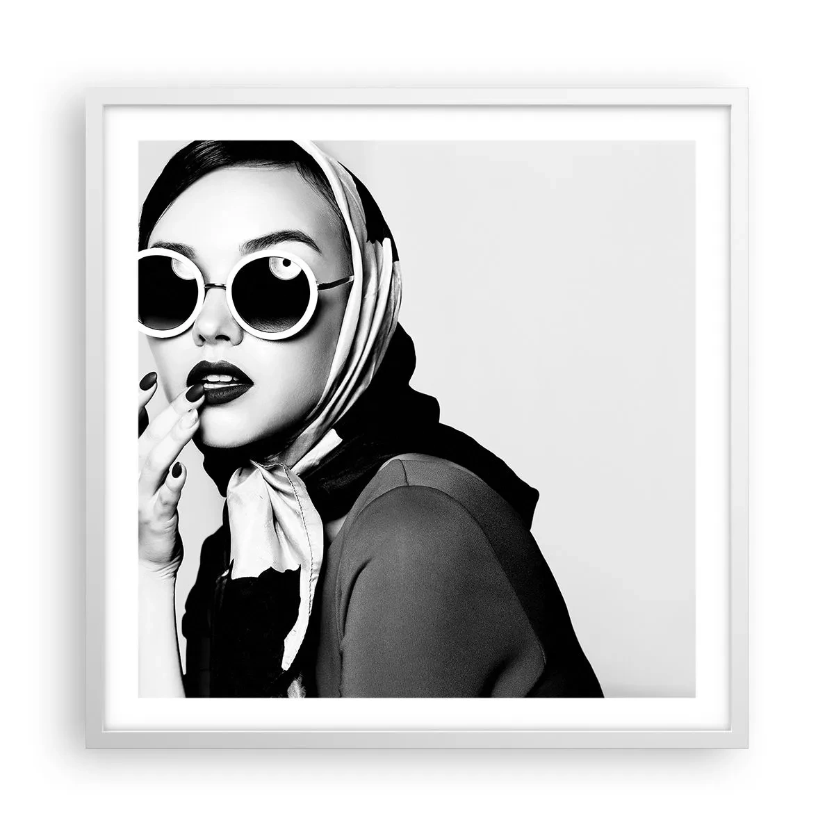 Plagát v bielom ráme - Pozdravy zo 60. rokov - 60x60 cm