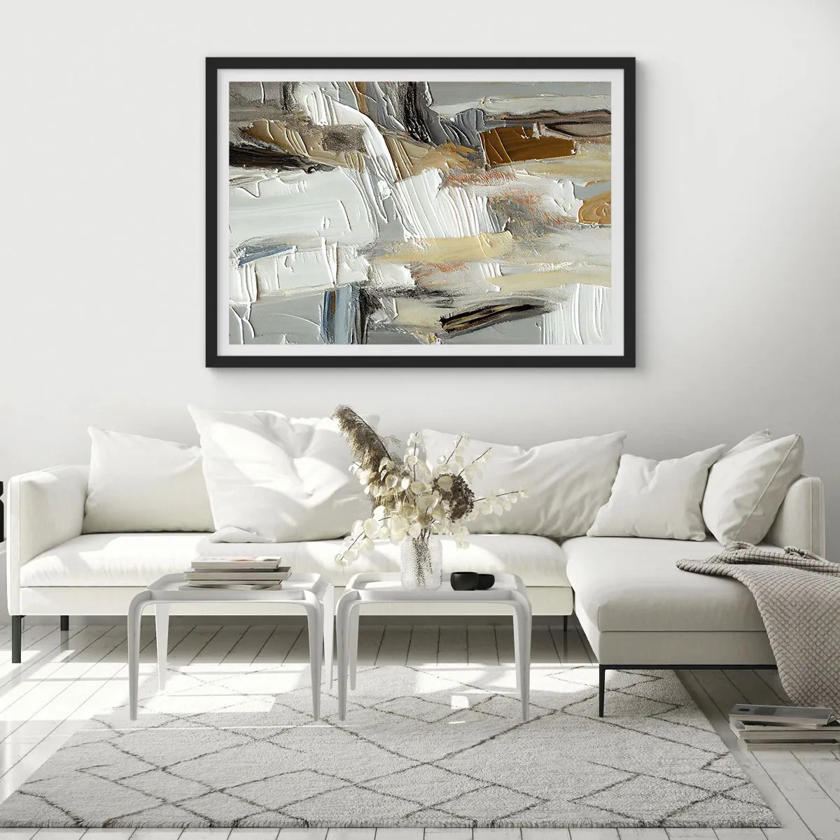 Plagát v čiernom ráme - Farebné nahromadenie - 70x50 cm