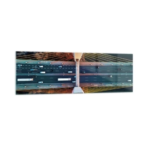 Obraz na skle - Za vodami, za lesmi - 160x50 cm
