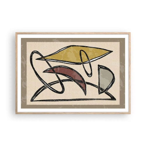 Plagát v ráme zo svetlého duba - Zvisle a vodorovne - 100x70 cm