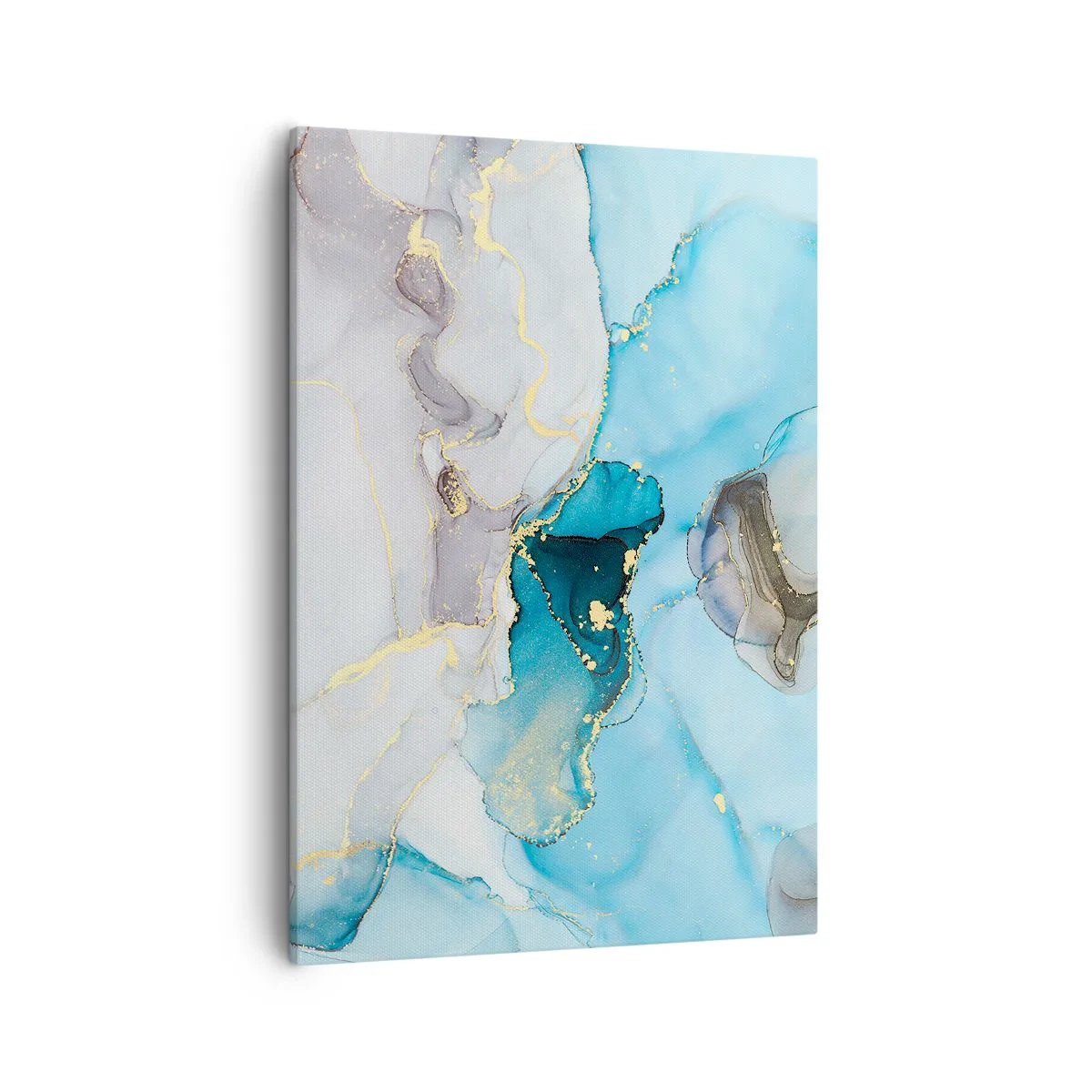 Obraz na plátne - Štúdia o stretnutí šedej a tyrkysovej - 50x70 cm