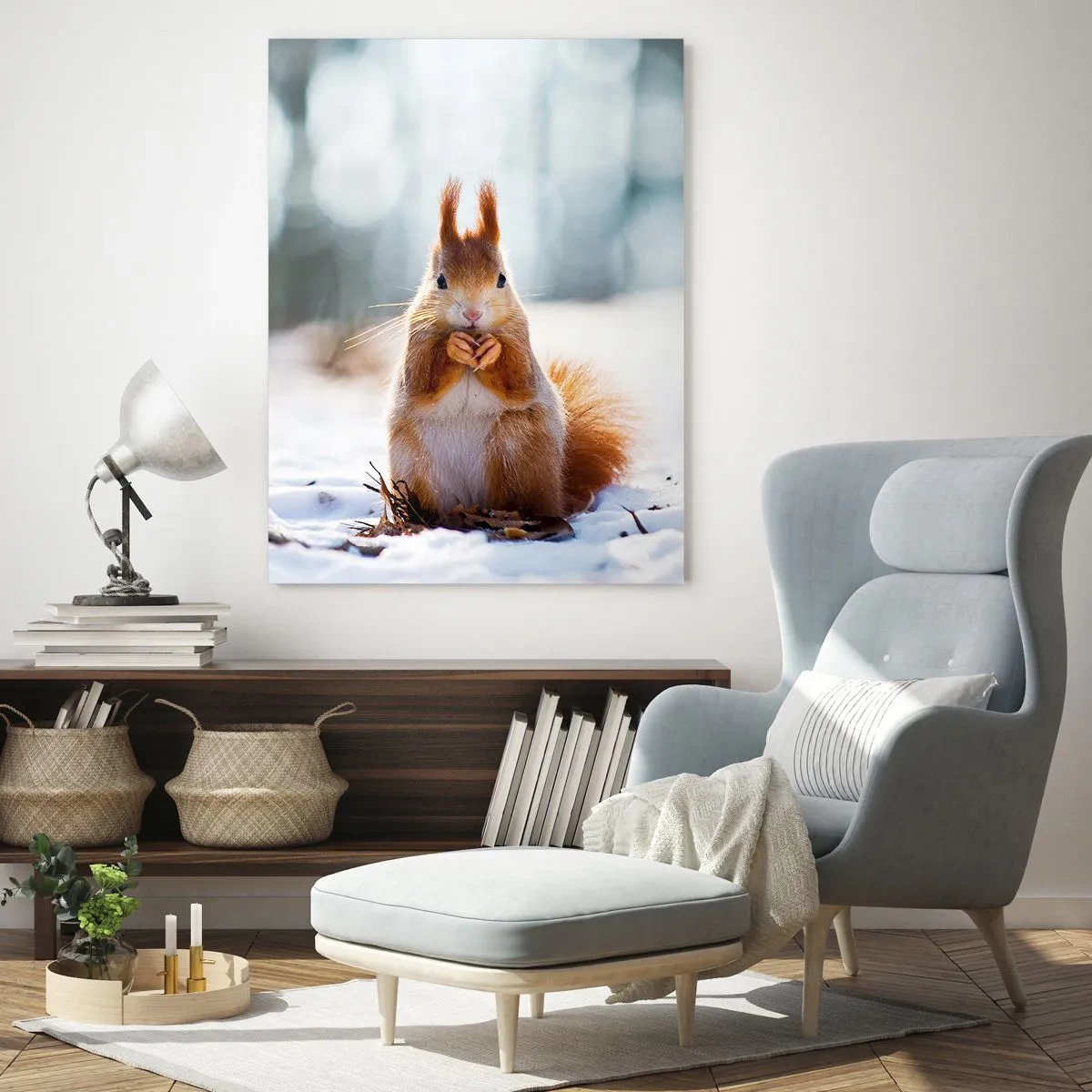 Obraz na skle - Čo sa tak pozeráš? - 50x70 cm