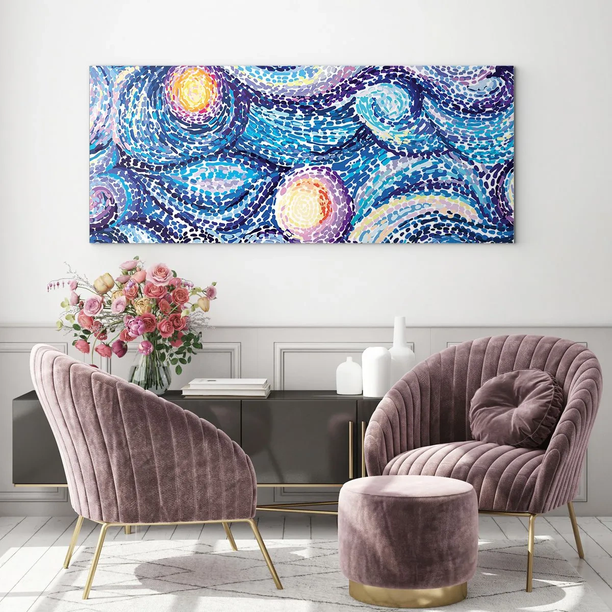 Obraz na skle - Z obrazu van Gogha - 90x30 cm