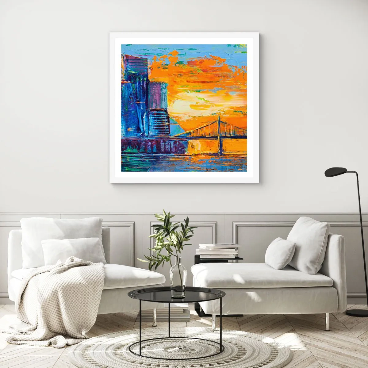 Plagát v bielom ráme - Kultúra a príroda - 60x60 cm