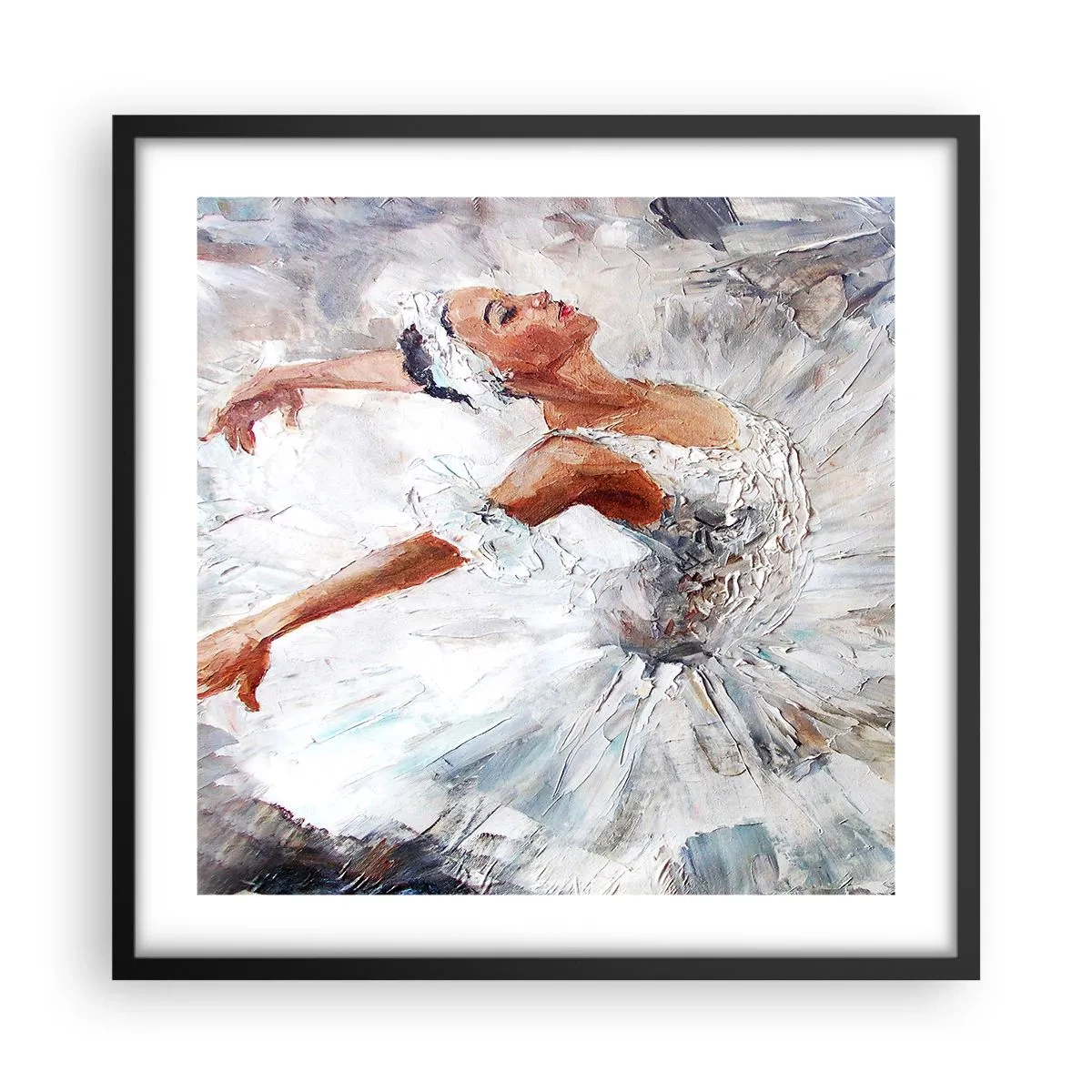 Plagát v čiernom ráme - Jemná a ľahká ako tyl - 50x50 cm