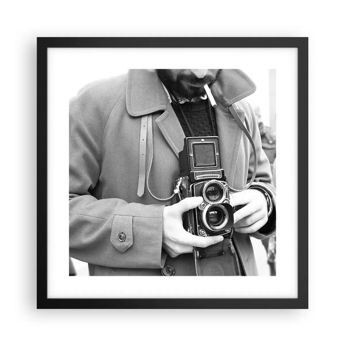 Plagát v čiernom ráme - V retro štýle - 40x40 cm