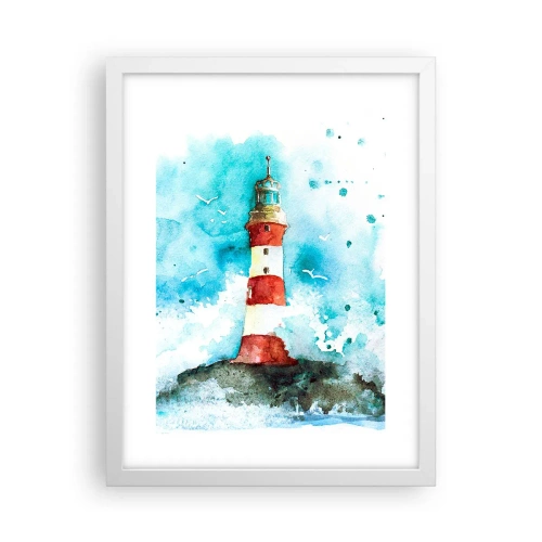 Plagát v bielom ráme - Jednota živlov - 30x40 cm