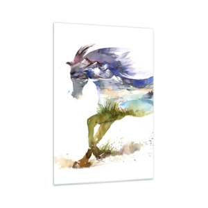 Obraz na skle - Z lúky priamo do neba - 70x100 cm