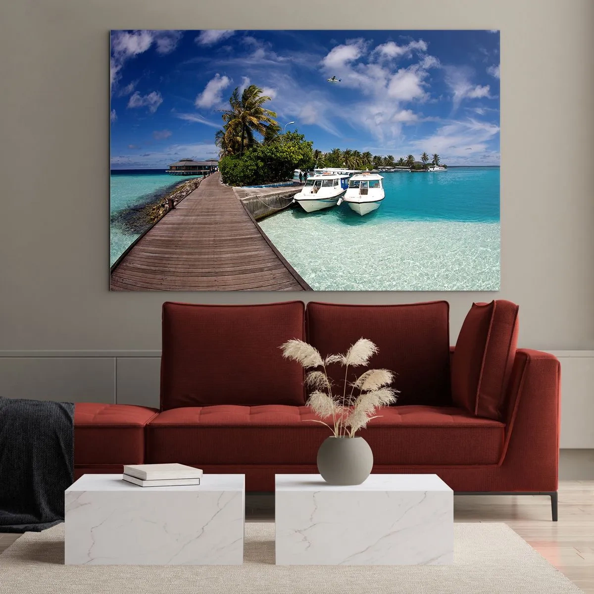 Obraz na skle - A predsa raj existuje - 120x80 cm