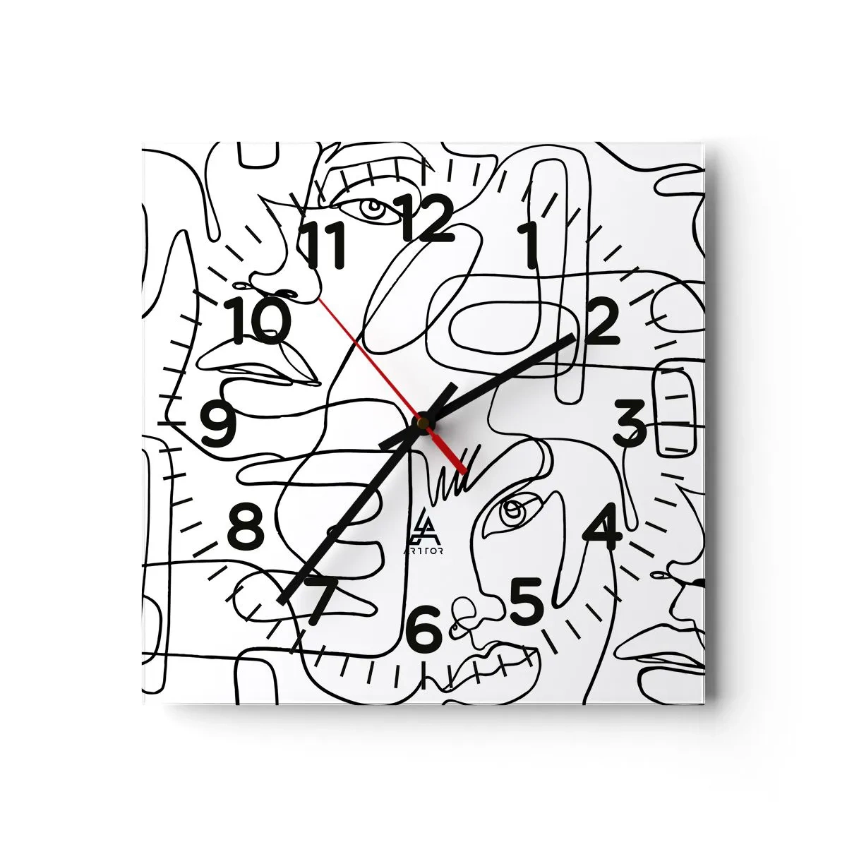 Nástenné hodiny - V spletených emóciách - 40x40 cm