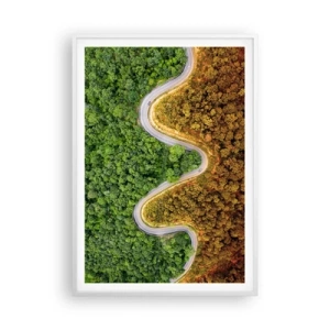 Plagát v bielom ráme - Hranice a prelomy - 70x100 cm