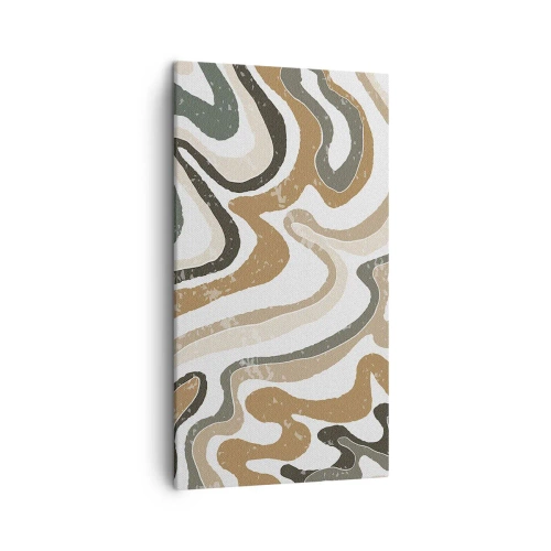 Obraz na plátne - Meandre zemitých farieb - 45x80 cm