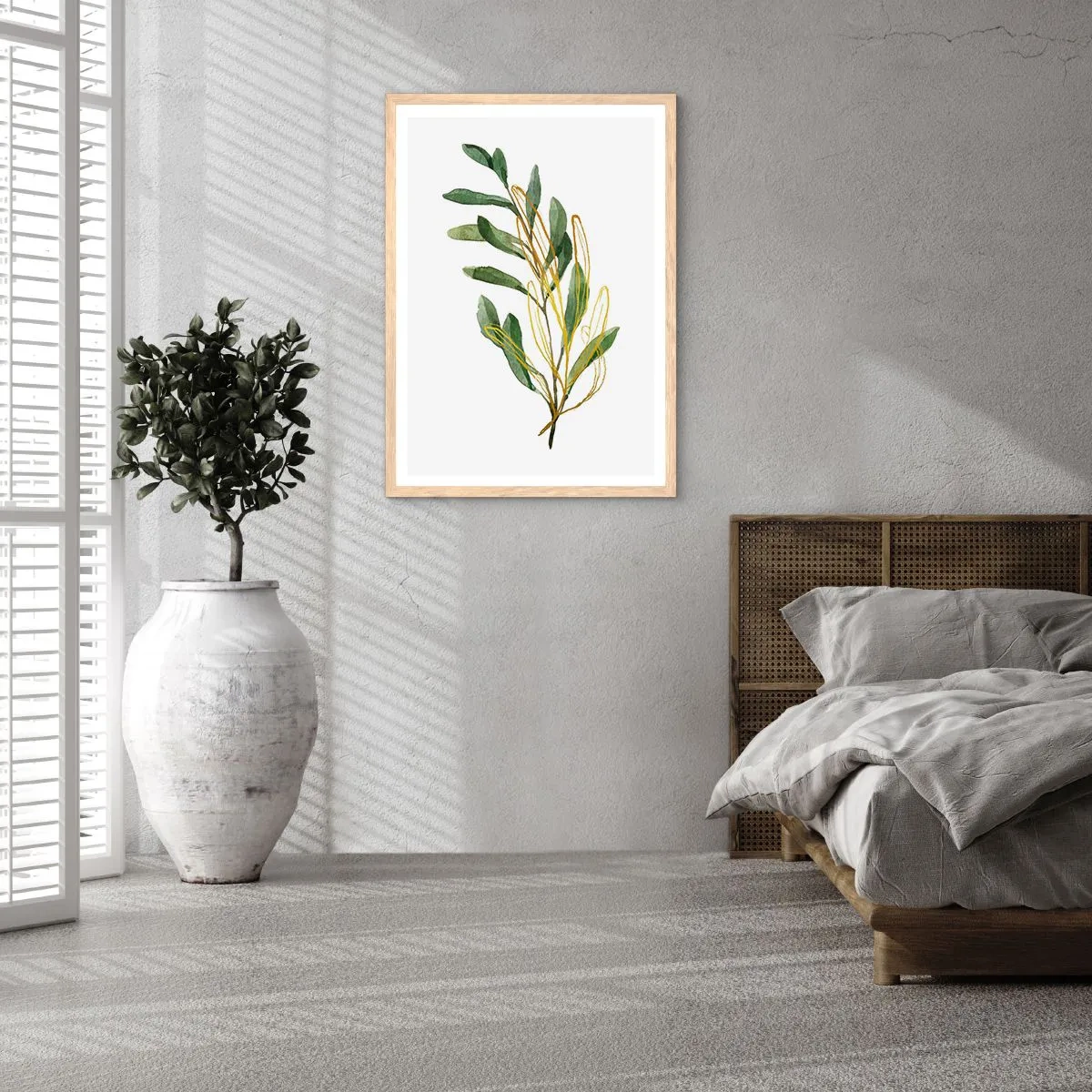 Plagát v ráme zo svetlého duba - Všetko, čo je dobré - 70x100 cm