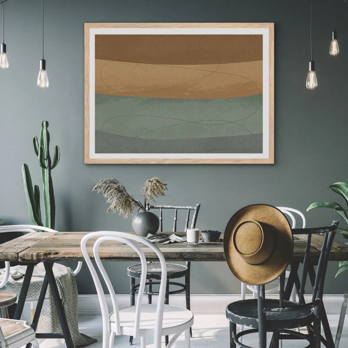 Plagát v ráme zo svetlého duba - Horizontálna kompozícia - 50x40 cm