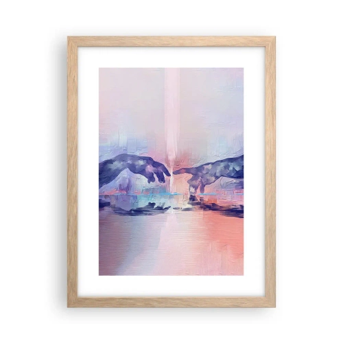 Plagát v ráme zo svetlého duba - Božská iskra života - 30x40 cm