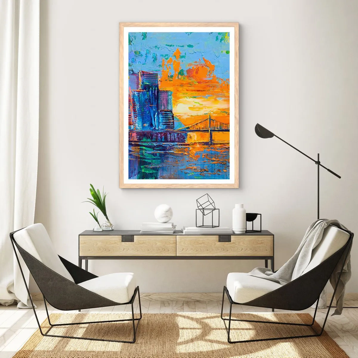 Plagát v ráme zo svetlého duba - Kultúra a príroda - 70x100 cm