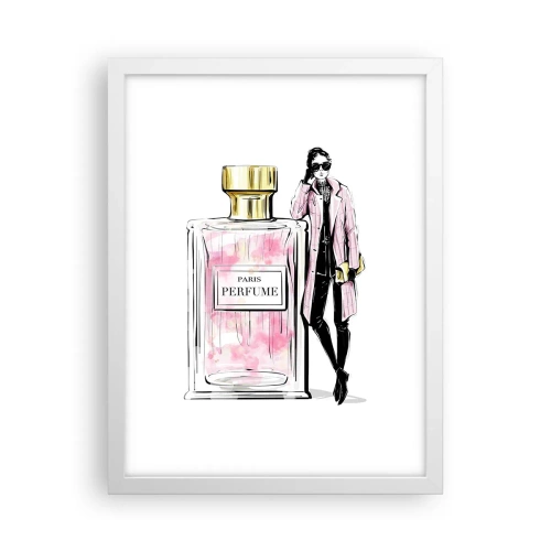 Plagát v bielom ráme - Parížska zmyselnosť - 30x40 cm