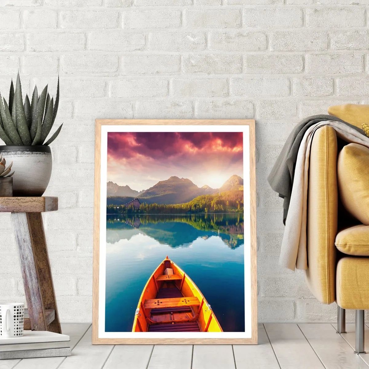 Plagát v ráme zo svetlého duba - Nič proti prírode - 50x70 cm