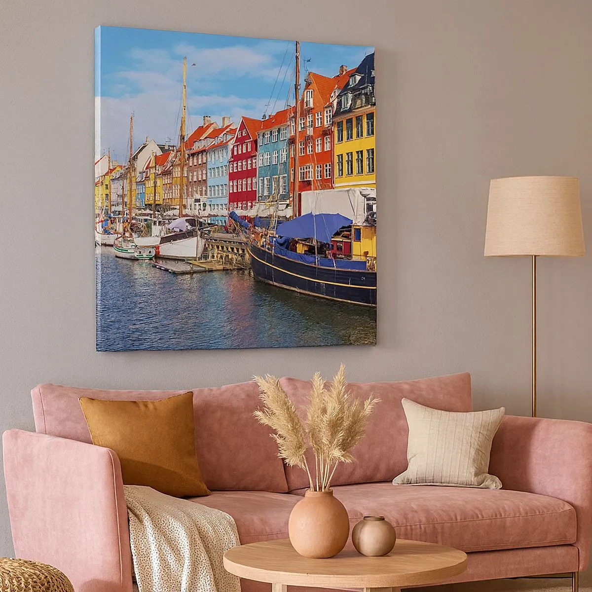 Obraz na plátne - Radostné nábrežie - 30x30 cm