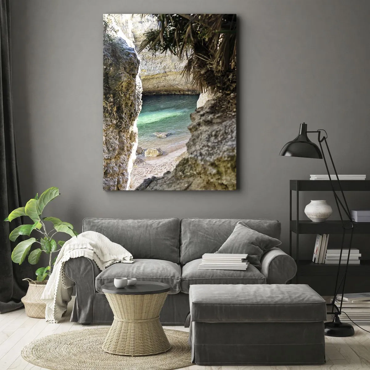Obraz na plátne - Tyrkysová zátoka - 45x80 cm