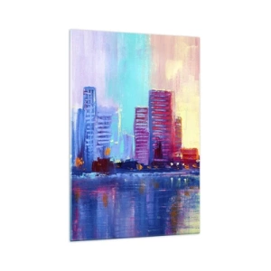Obraz na skle - Vykúpané vo farbách - 70x100 cm