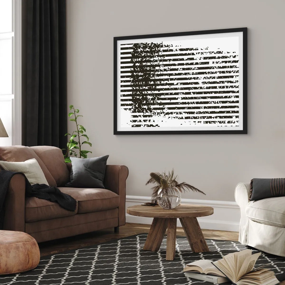 Plagát v čiernom ráme - Rytmus a šum - 70x50 cm
