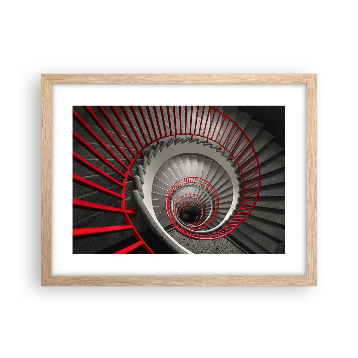 Plagát v ráme zo svetlého duba - Architektonické hry - 40x30 cm